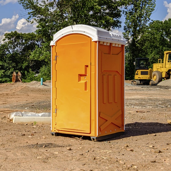 how often are the portable restrooms cleaned and serviced during a rental period in Commack NY